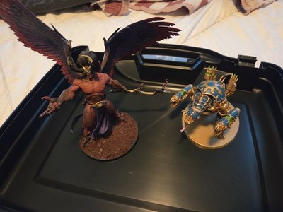 Thousand Sons Games Workshop Warhammer Painted Miniatures. See Description.