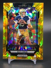 2025 Panini Prizm Draft Picks #17 Riley Leonard New Recruits Gold Ice