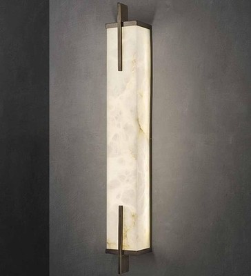 Moderne Marmor Wandleuchte Leuchte LED Alabaster Messing Innenlampe