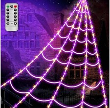 Halloween Spider Web Lights 450 LEDs Outdoor Halloween String Lights with Spider