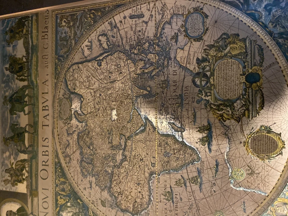 Blaeu Vintage Wall Map Framed Nova Totius Terrarium - Image 2 of 4