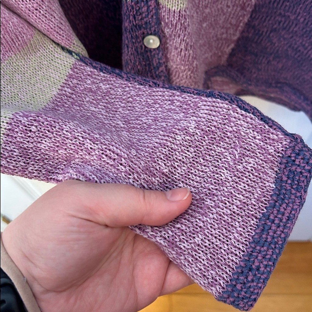 Coldwater Creek patchwork multicolour knit cardig… - image 4