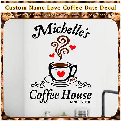 Décal Cuisine Personnalisé - Sticker Mural Tasse à Café - Neuf