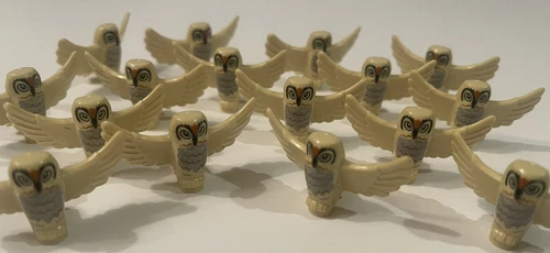 15 x Lego New Tan Owl Spread Wings Harry Potter Animal Bird