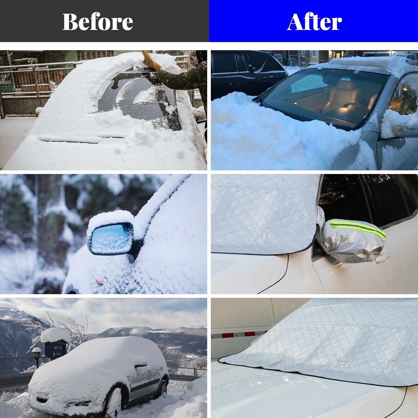 Car Windscreen Cover Ice Frost Shield Snow Protector Sun Shade