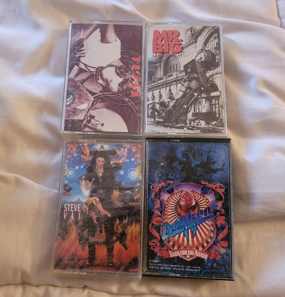 Heavy Metal Cassette Tape Lot Of 14 Winger Tesla Dokken Aerosmith Queensryche Foto 2 de 4