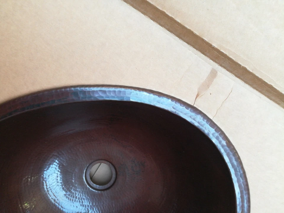 Native Trails CPS248 Cameo Oval Hand Hammered Copper Bathroom Sink  - Image 4 of 4