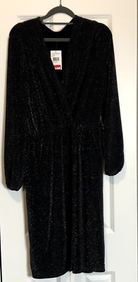 Fraice By J Womens Dress Large Black Sequin Nordstrom * Missing Belt NWT