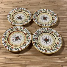 Philippe Richard Italia Pattern 8.5" Salad Plates Discon. Pattern Hand Painted