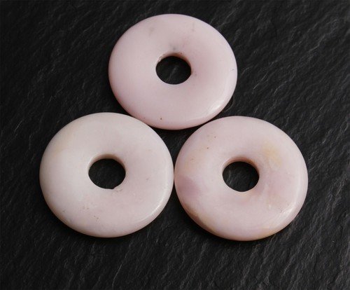 Edelstein Donuts A-L 20 30 40 50 mm für Lederband Kette Pi Scheibe Steinschatz - Bild 47 von 273
