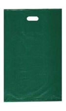 Plastic Shopping Bags 1,000 Green Diecut Handles Gift Merchandise 15" X 4" X 24"