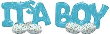 It's A Boy Balloons Yard Display Foil JUMBO Outdoor Indoor Large Decoration