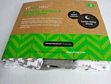 Ziggy Baby Swaddle Blanket Infant Wrap Set 3 Pack Soft Cotton Grey/White NEW