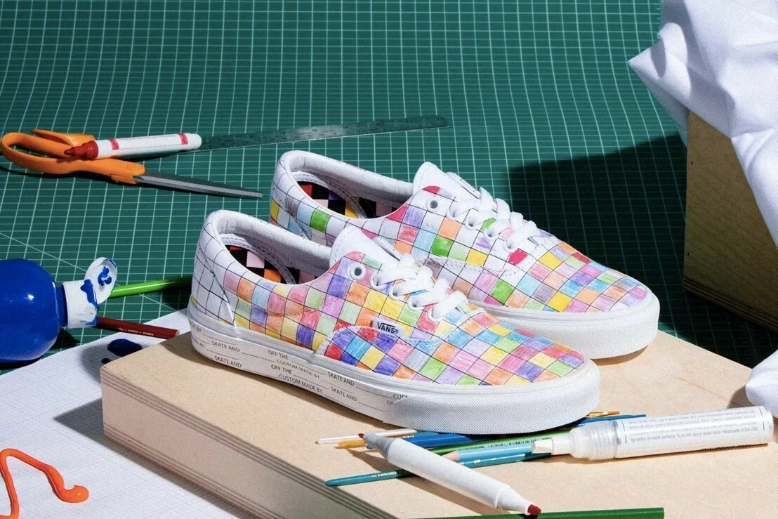 VANS Off the Wall U Color A Scacchi Crea i tuoi Furgoni Colorati Personali Taglia Bambino