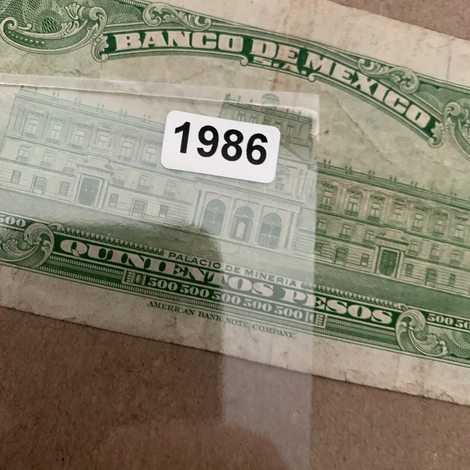 🇲🇽 Billete de 500 pesos de México 1977 en estado bastante bueno moneda mexicana American BC Foto 4 de 4
