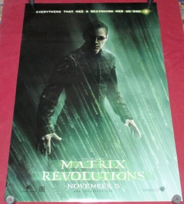 The Matrix Revolutions Movie Poster 27x40 D/S Keanu Reeves Laurence Fishburn