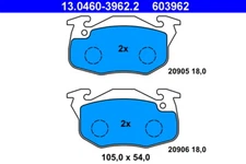 ATE 13.0460-3962.2 brake pad set, disc brake for Citroen, Peugeot