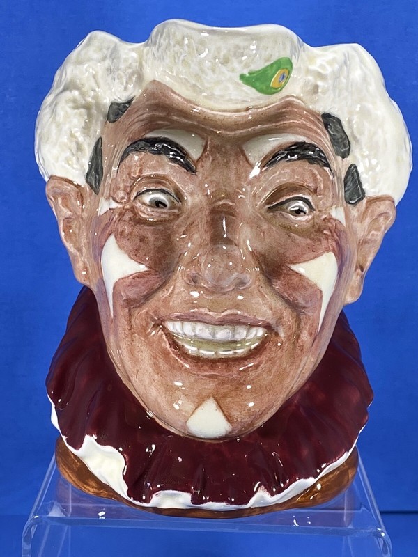 Royal Doulton Character Jug - The Clown - White Hair D6322 6.5"H