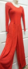 NWT Red Long Sleeve Palazzo Leg Jumpsuit Praise Dance small adult