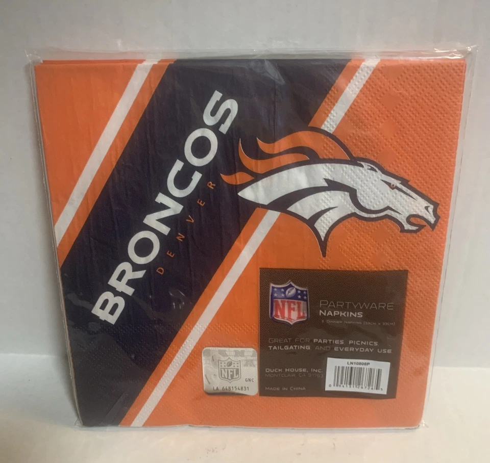 Servilletas para artículos de fiesta Denver Broncos (paquete de 8 unidades) Foto 2 de 3