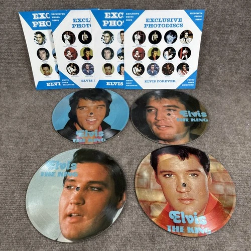 Lot of 4 Elvis Presley The King 45 RPM Records Exclusive 7" Photo Discs Denmark