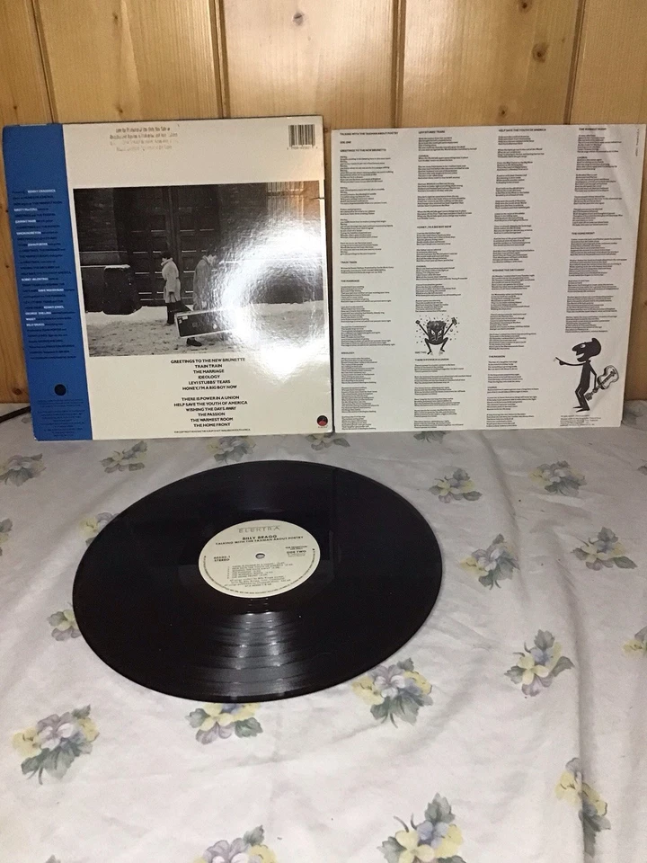 Promo Billy Bragg – Talking With Taxman About Poetry Lp Elektra 1986 Free Ship - Image 3 of 4