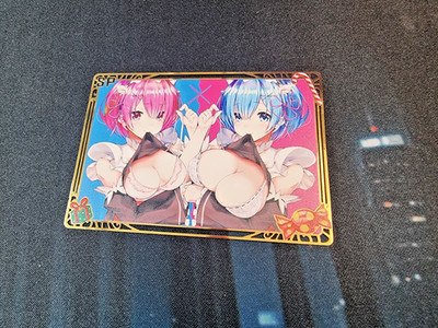 Rem + Ram - Re: Zero 042/200 | Gold Metall Waifu Goddess Story Anime Card