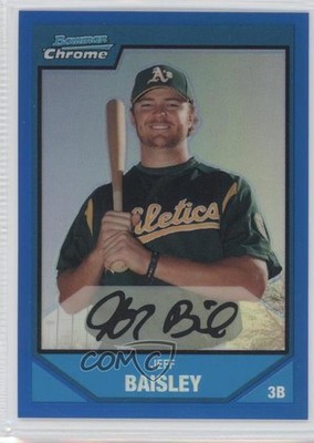 2007 Bowman Chrome Prospects Blue Refractor 49/150 Jeff Baisley #BC117 0m8