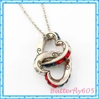 Brighton Spectrum Hearts Long USA Flag Patriotic Pendant Necklace