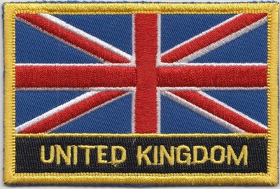 Neu UK Flagge bestickt Patch Bügelbild Aufnähen Union Jack Abzeichen Applikation schnell