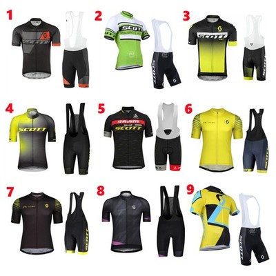 Herren SCOTT Radtrikot Trägerhose Kurzarm Trikot Fahrradbekleidung Fahrradtrikot