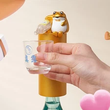 Korean Jinro Soju Dispenser with Cute Frog Design – Automatic Bottle Pourer