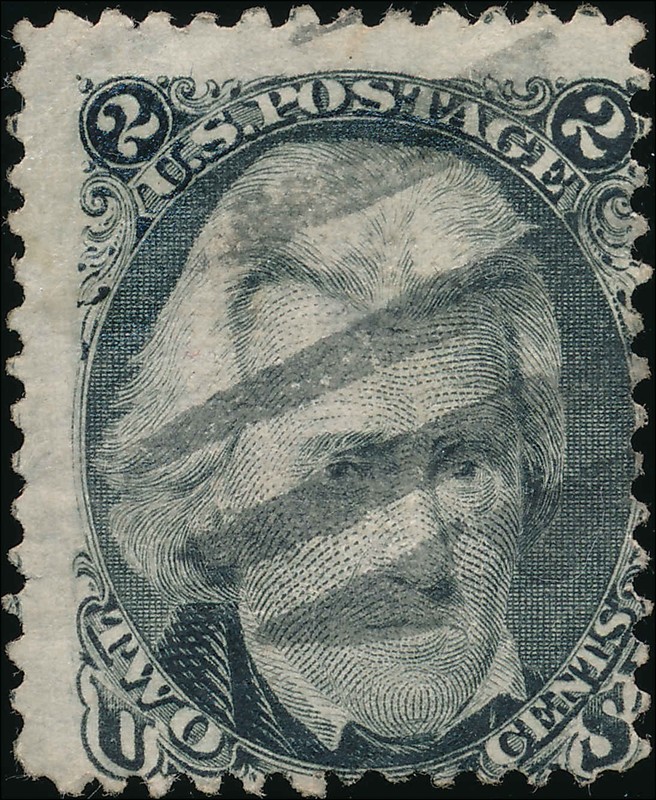 US Stamp 1868 Andrew Jackson E Grill Scott 87 