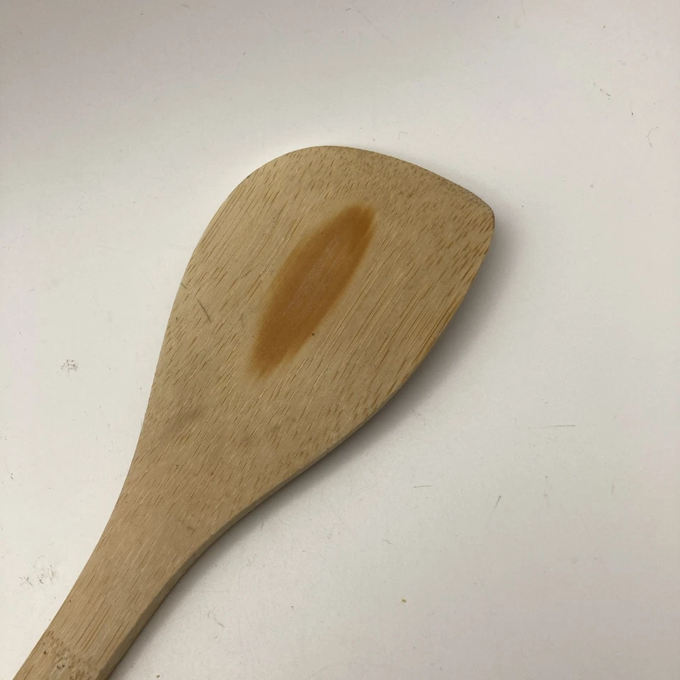 PAMPERED CHEF 13” long Wooden Spoon Bamboo 2.5" Diameter Width NEW - Image 3 of 4
