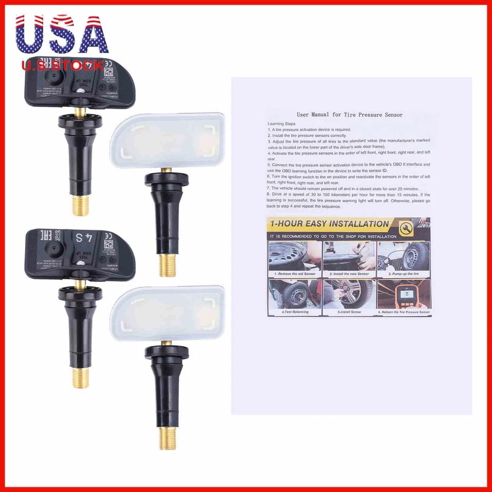 New 4 Tire Pressure Monitoring Sensor For Cadillac Escalade ESv 2021 2022 2023 - Image 4 of 4