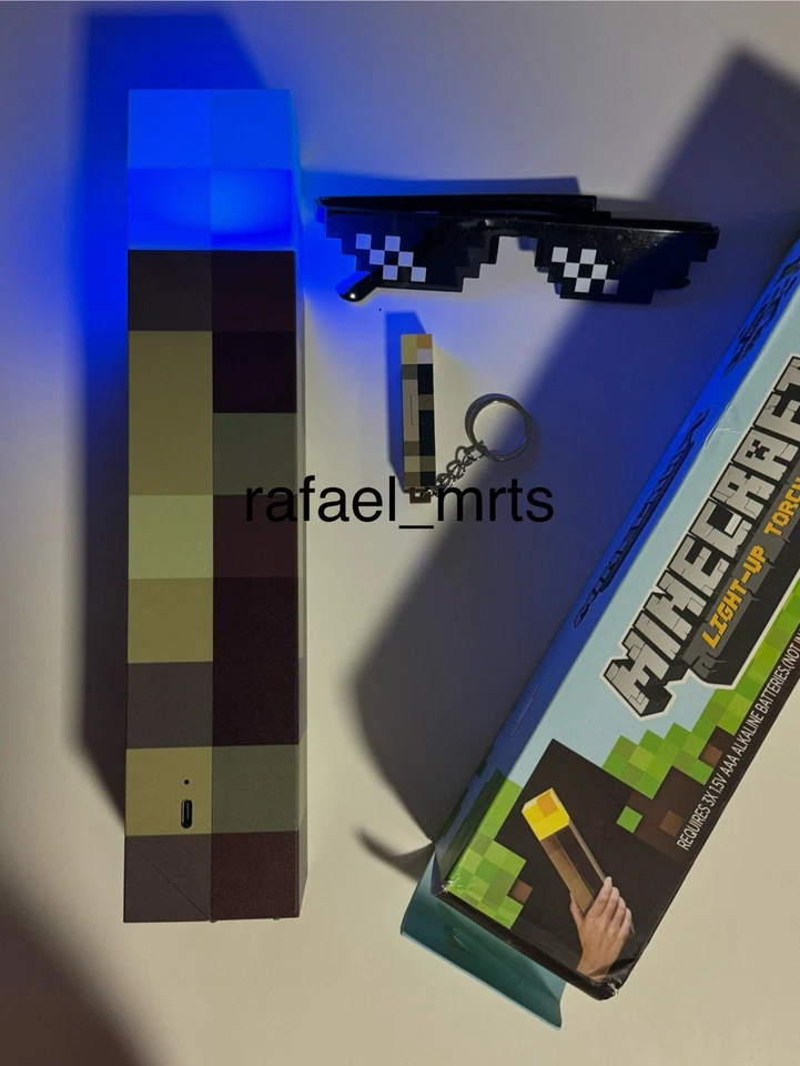 Lampe Torche Minecraft Neuf + Lunette Neuf - Imagen 3 de 4