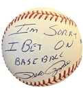 Pete Rose Autographed “I’m Sorry I Bet On Baseball” Signed baseball W/ COA