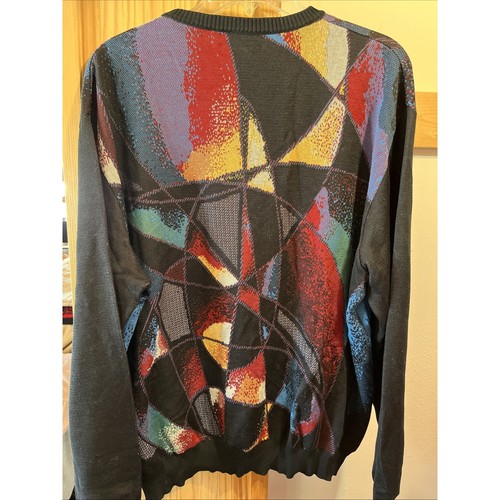 St Croix Shop Men's Cotton Blend Multicolor Knits Sweater Made in USA Size L - Picture 8 of 12