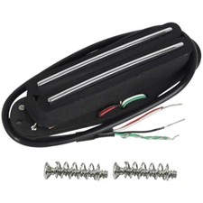 FLEOR Alnico 5 Hot Rail Humbucker Single-Coil-Sized Pickup 6-7K Humbucker Black