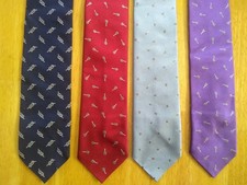 NWOT Brooks Brothers Red Fleece Knots or Racquets Silk Tie USA MSRP 49