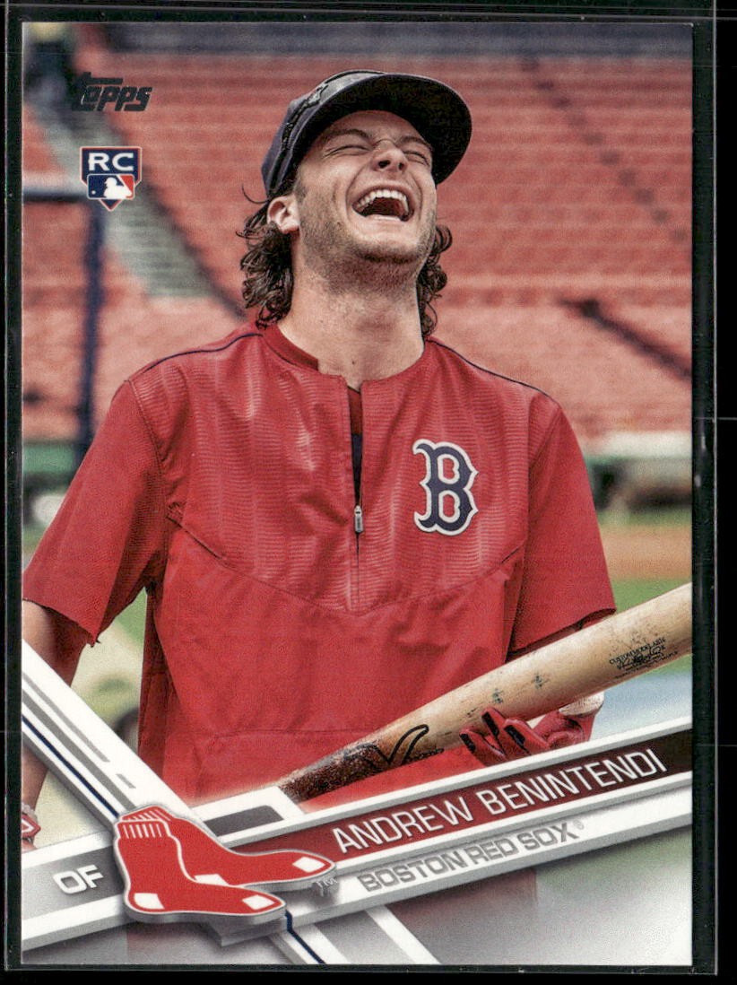 2017 Topps Update #US225b Andrew Benintendi : Laughing RC
