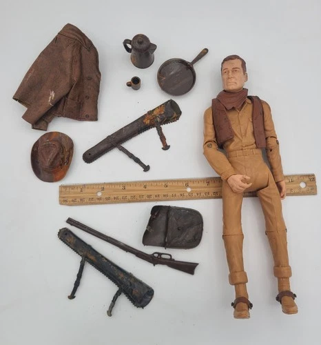 Johnny West Cowboy Action Figure 12" and accessories As is, used, joints move