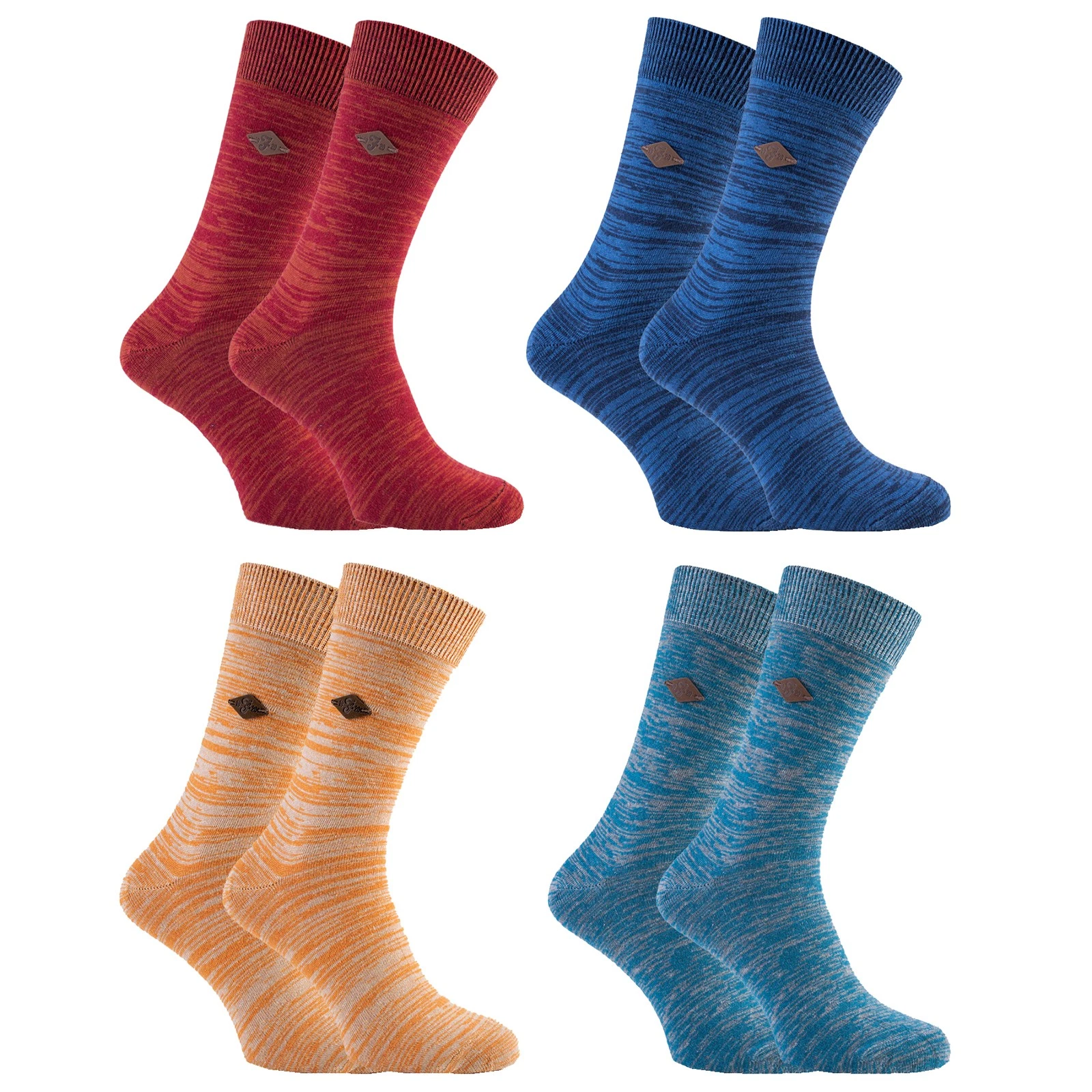 Mens Bright Socks by Farah , 2 Pack Cotton Socks Size 6 7 8 9 10 11