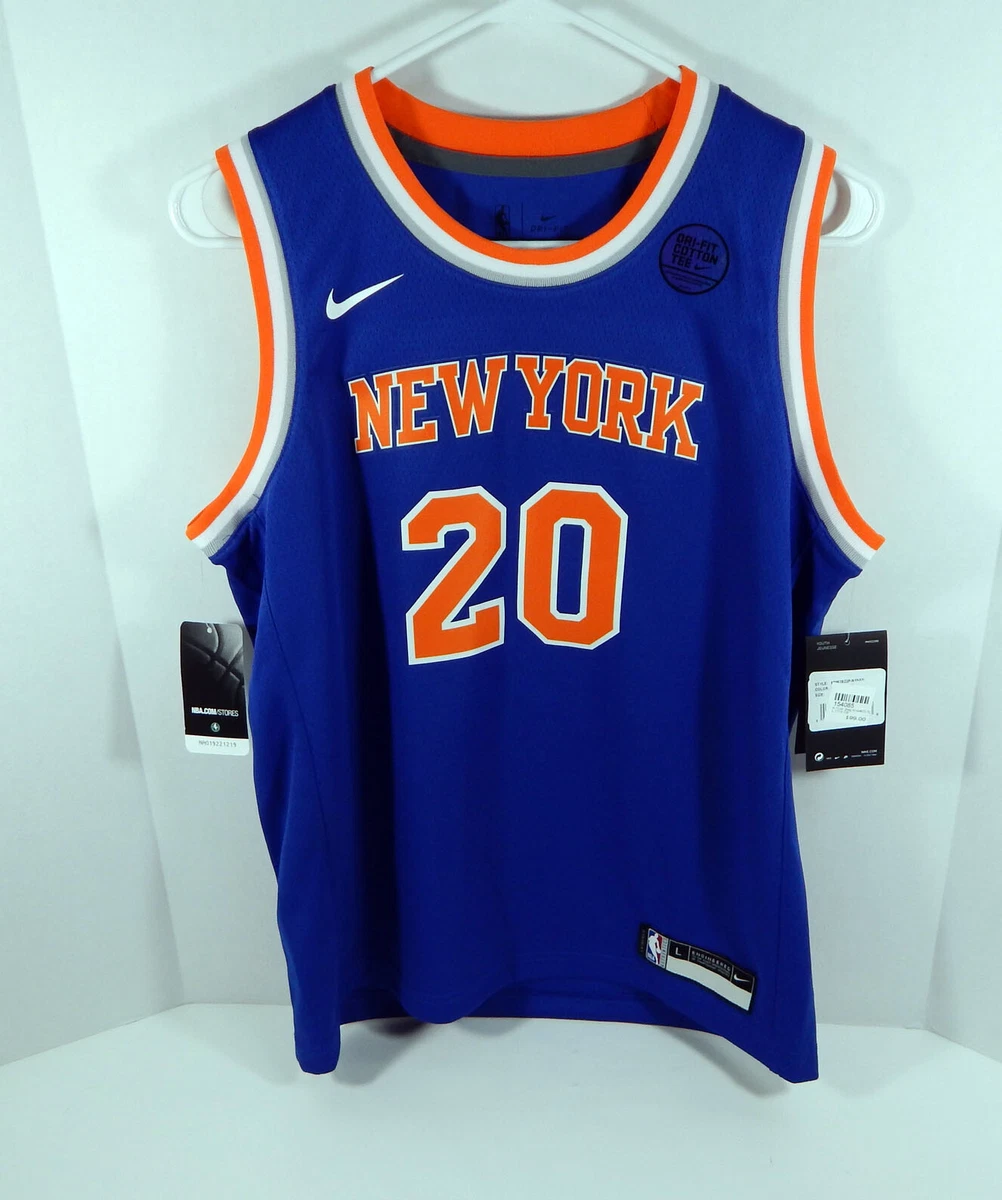 Youth New York Knicks Kevin Knox 20 Blue Icon Jersey Swingman M Nike NWT