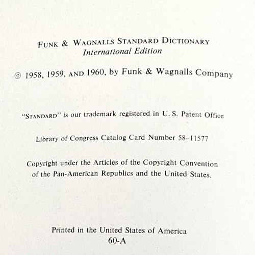 Vintage Funk and Wagnalls Standard Dictionary International Ed 1960 2 Vol Set - Picture 8 of 11