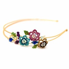 Latest Fashion Roses Rhinestones Head Jewelry Headband Head Piece Hair Band USA