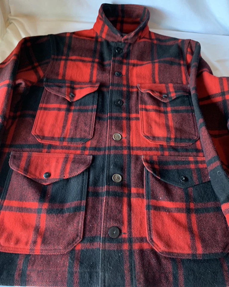 Men’s Pendleton Wool Plaid T-shirt Portland Oregon - Size L- Red - Image 2 of 4