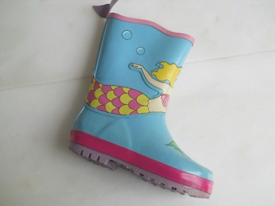 Gummistiefel von KIDORABLE Meerjungfrau-Motiv 24 türkis blau gelb   60 % Rabatt