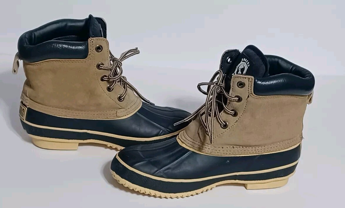 Rugged Exposure Thermolite Tan Steel Shank Winter Boots Size 