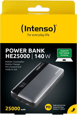 Intenso Powerbank HE25000 PD 3.1 25000 mAh max. 140 W 1x USB Typ A 2x USB-C OUT